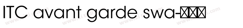 ITC avant garde swa字体转换